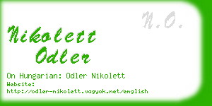 nikolett odler business card